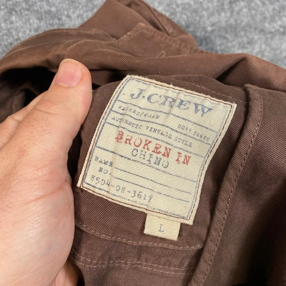 J. Crew Mens Broken-In Chino Blazer Brown Cotton Sport Coat Large 3594-05-3617